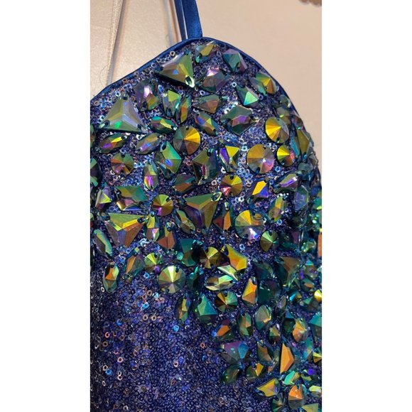 Dave & Johnny Formal Gown NWT long with slit - Picture 5 of 13